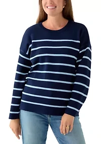 Petite Intarsia Knit Tunic Sweater