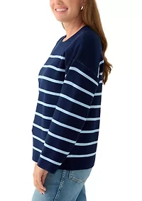 Petite Intarsia Knit Tunic Sweater