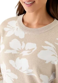 Petite Intarsia Knit Tunic Sweater