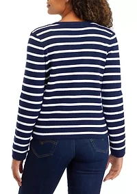 Petite Button Crop Cardigan
