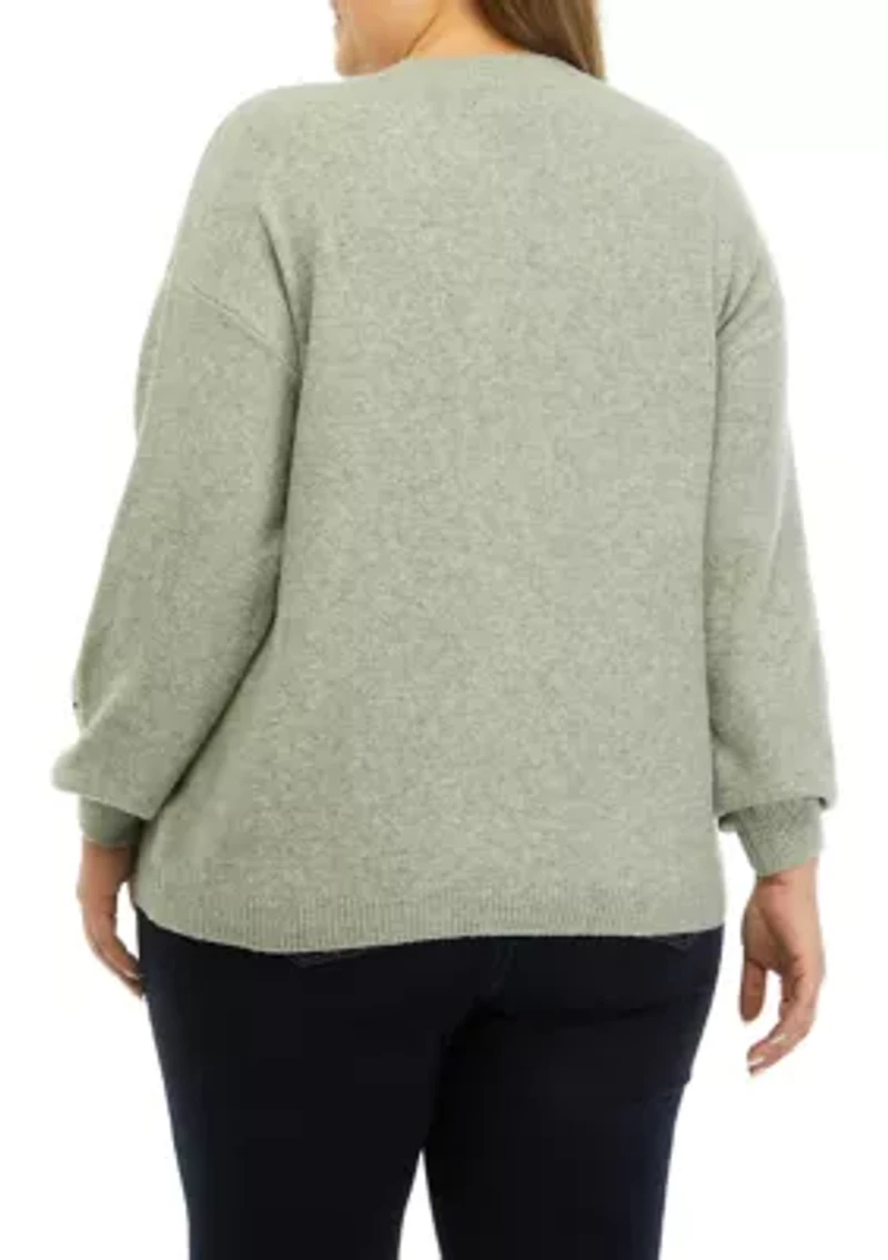 Plus Pearl Jeweled Sweater