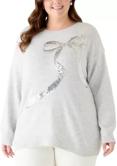 Plus Shine Bow Sweater