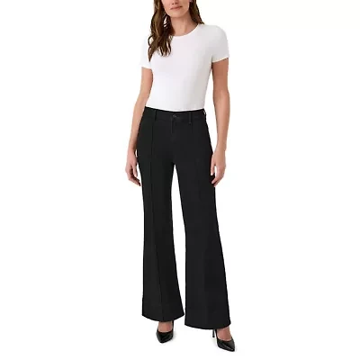 Pintuck Wide Leg Jean