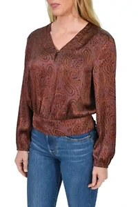 Paisley V-Neck Top