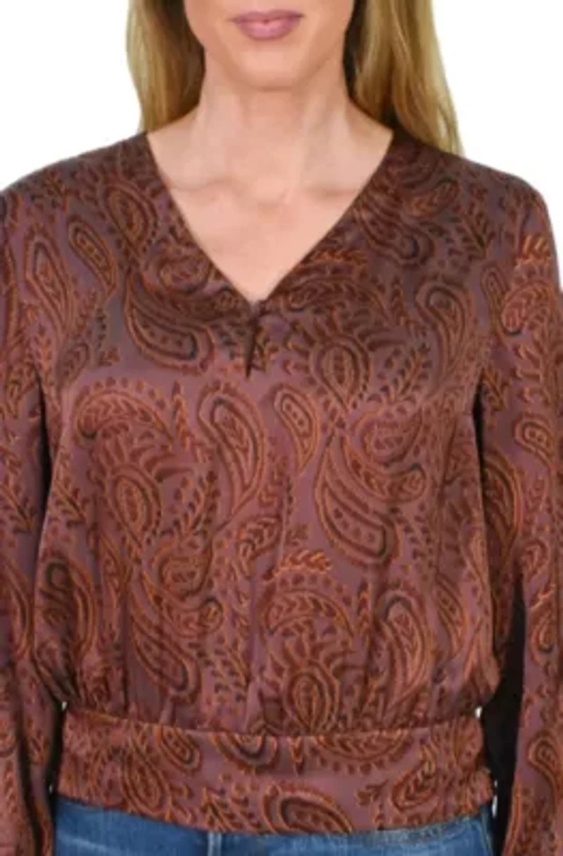 Paisley V-Neck Top