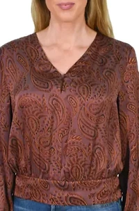 Paisley V-Neck Top