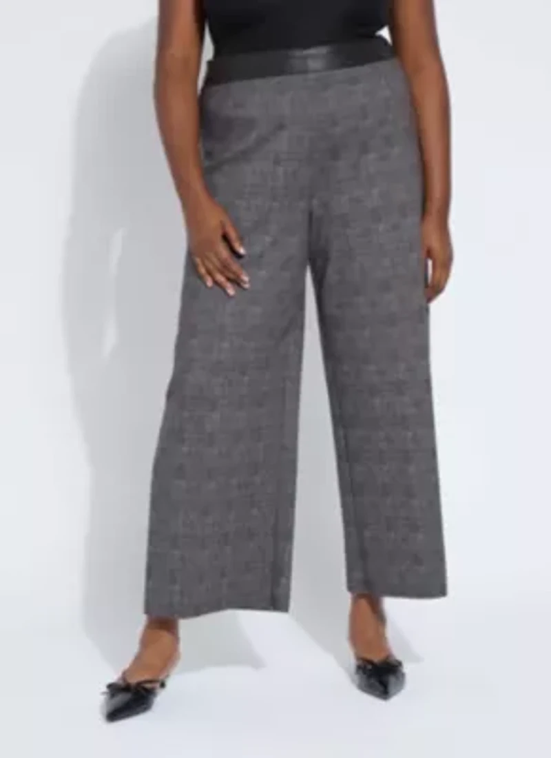 Denver Hi Waist Wide leg Printed Ponte Curvy