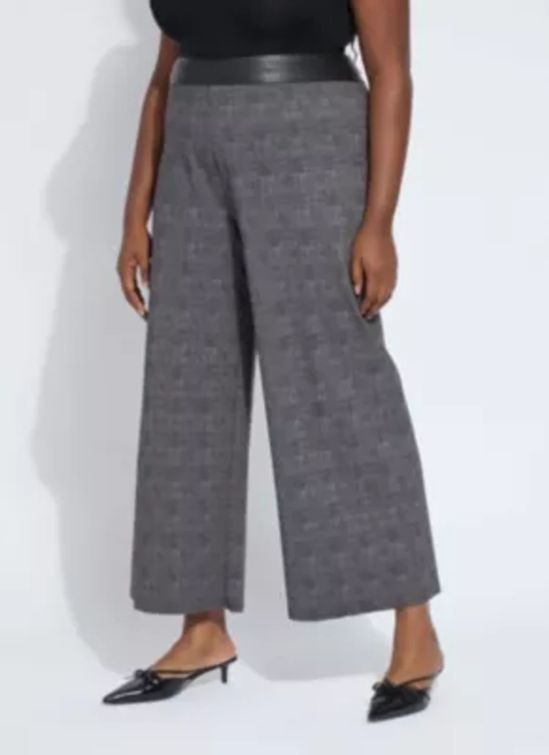 Denver Hi Waist Wide leg Printed Ponte Curvy
