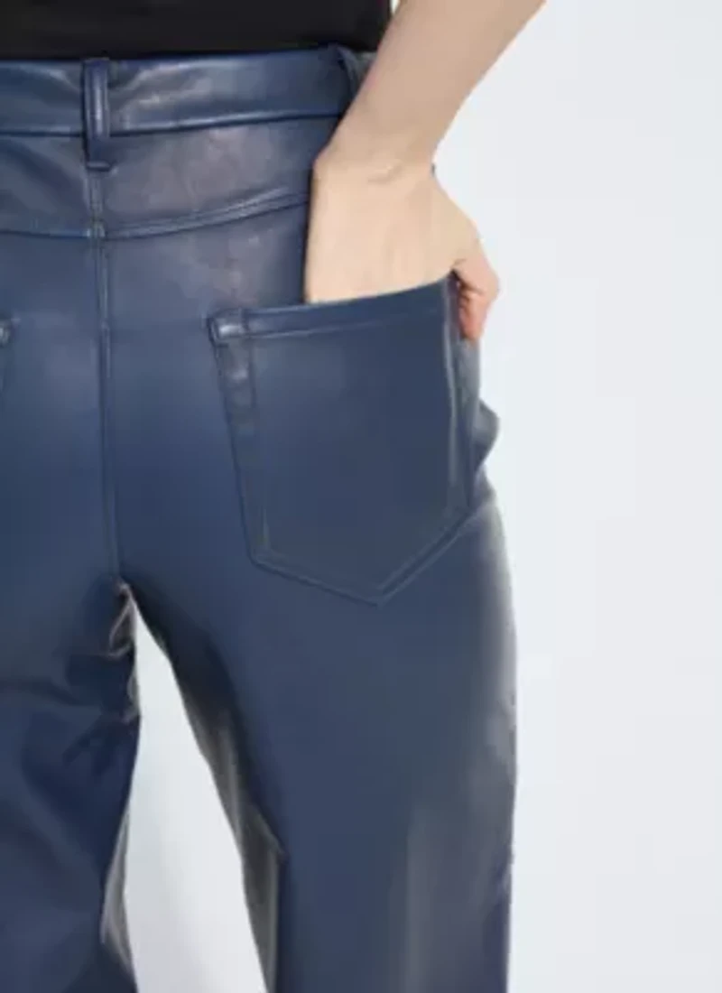 Cortina Hi Waist Wide Leg Vegan Leather