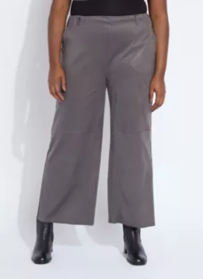 Amina Patent Foil Vegan Suede Pant Curvy