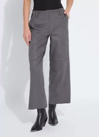 Amina Patent Foil Vegan Suede Pant