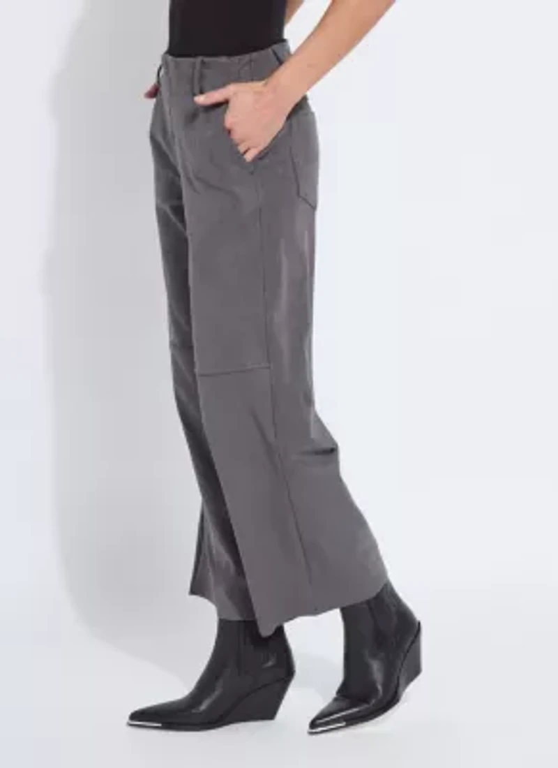 Amina Patent Foil Vegan Suede Pant