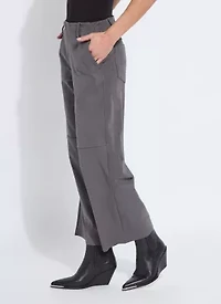 Amina Patent Foil Vegan Suede Pant