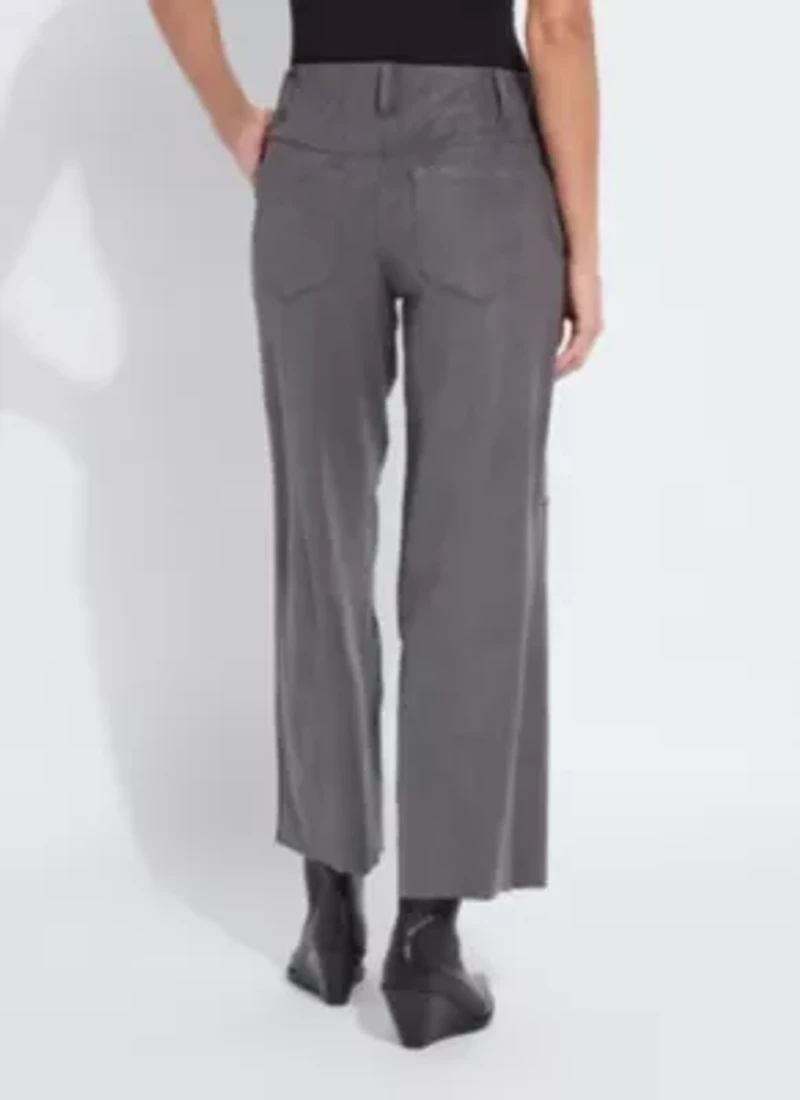 Amina Patent Foil Vegan Suede Pant
