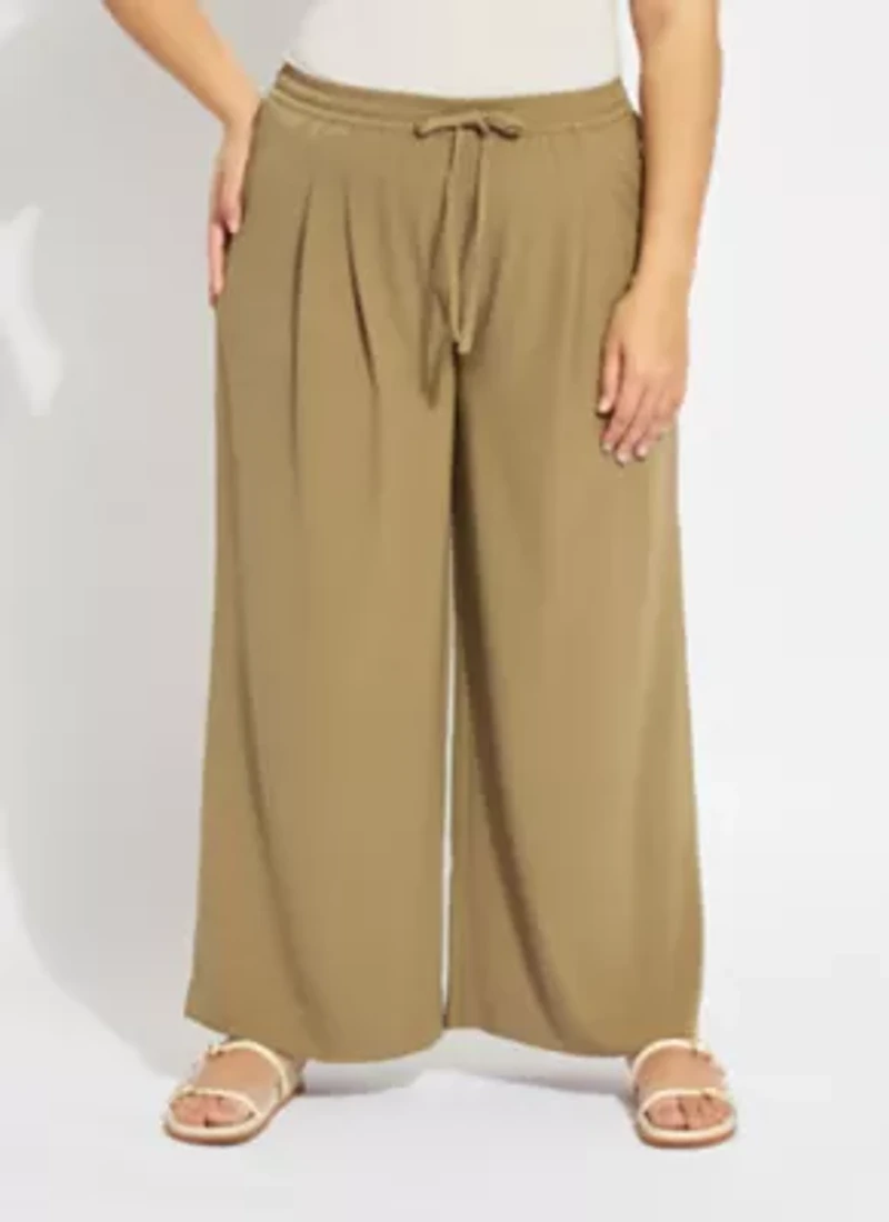 MAE PLEATED DRAWSTRING WIDE LEG CURVY