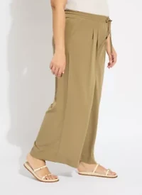 MAE PLEATED DRAWSTRING WIDE LEG CURVY