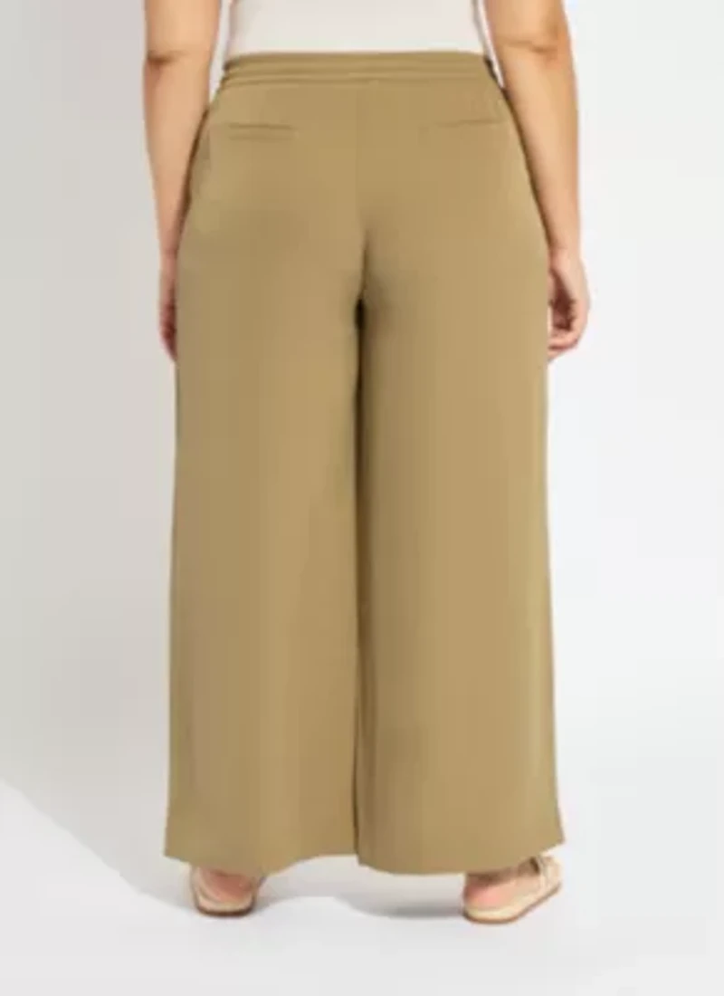 MAE PLEATED DRAWSTRING WIDE LEG CURVY