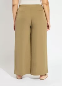 MAE PLEATED DRAWSTRING WIDE LEG CURVY