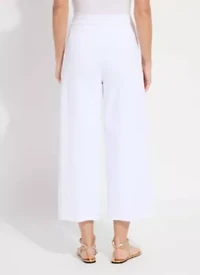 DION SAILOR CROP PALAZZO DENIM