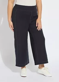 JOVIE REVERSIBLE WIDE LEG CROP JOGGER CURVY