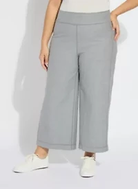 JOVIE REVERSIBLE WIDE LEG CROP JOGGER CURVY