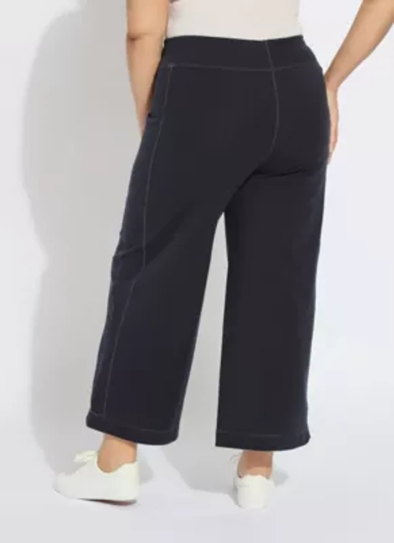 JOVIE REVERSIBLE WIDE LEG CROP JOGGER CURVY