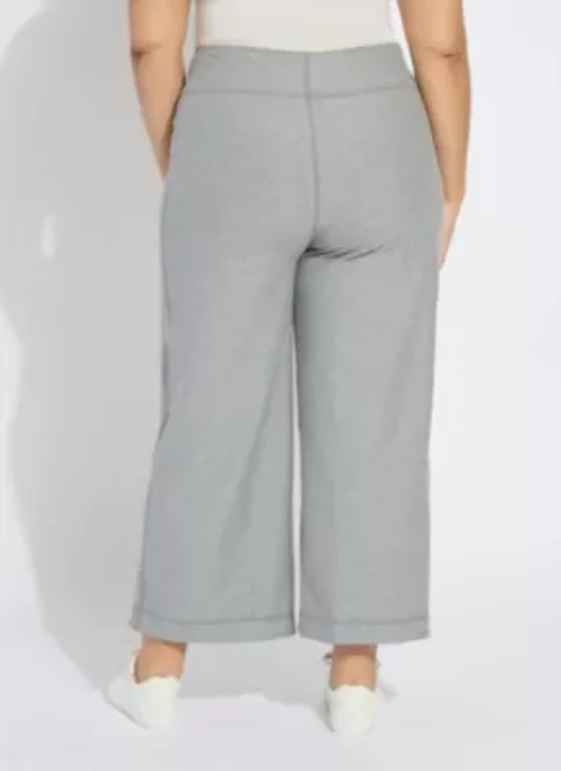 JOVIE REVERSIBLE WIDE LEG CROP JOGGER CURVY