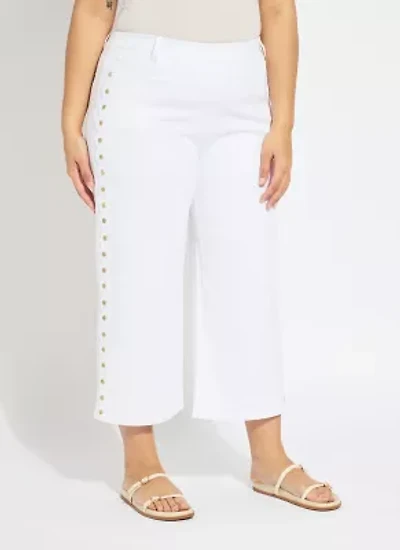 WILLA SCALLOP STUDDED CROP DENIM CURVY