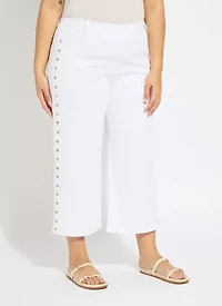 WILLA SCALLOP STUDDED CROP DENIM CURVY