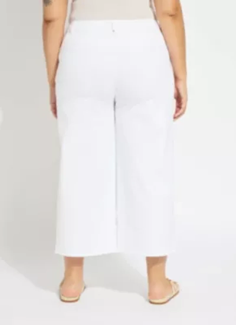 WILLA SCALLOP STUDDED CROP DENIM CURVY