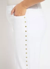 WILLA SCALLOP STUDDED CROP DENIM CURVY