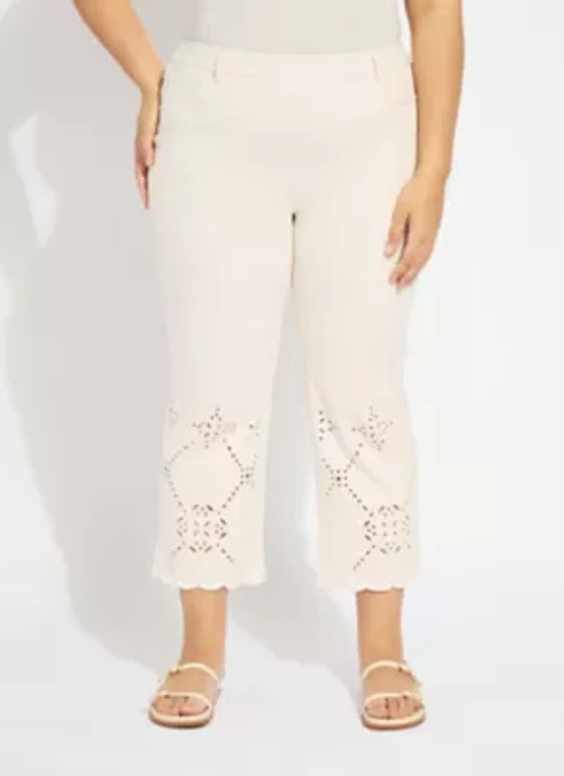 BILLIE EYELET STRAIGHT DENIM CURVY