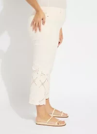 BILLIE EYELET STRAIGHT DENIM CURVY