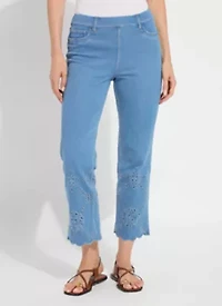 BILLIE EYELET STRAIGHT DENIM