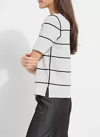 ODESSA REVERSIBLE KNIT SHORT SLV TEE