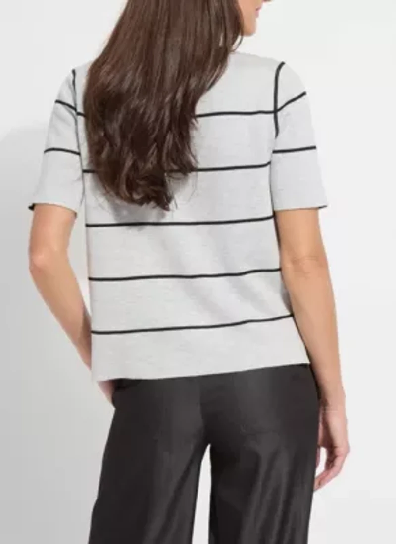 ODESSA REVERSIBLE KNIT SHORT SLV TEE