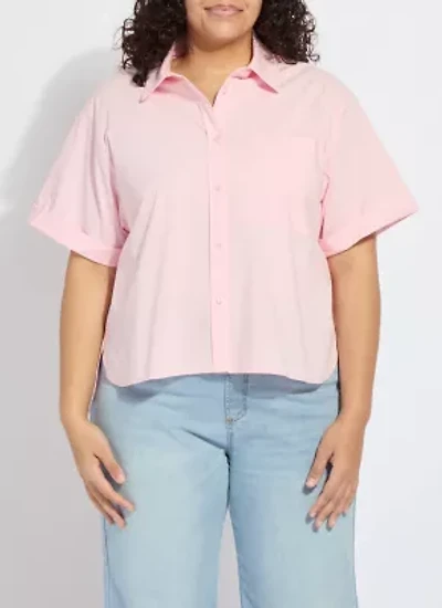 CORINNA OVERSIZED CROPPED SHIRT CURVY