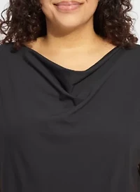 ENSLEY COWL NECK TOP CURVY