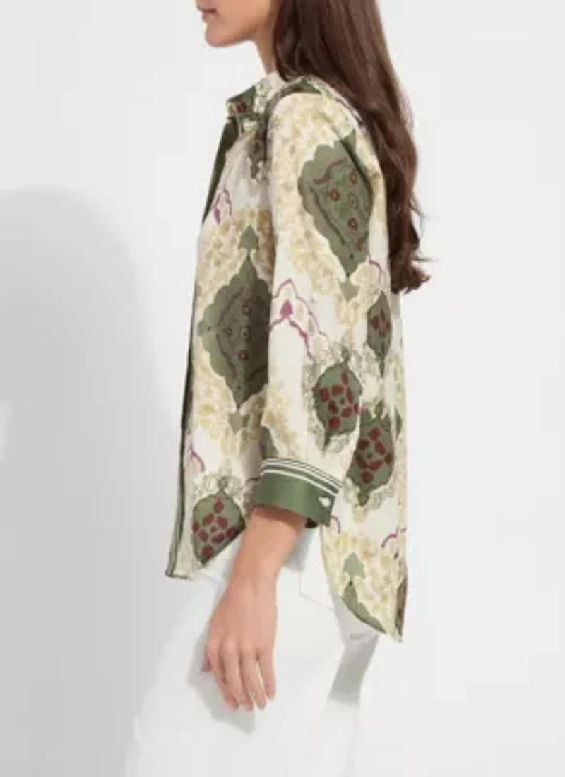 ISHANI ROLL TAB PRINTED SHIRT