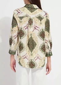 ISHANI ROLL TAB PRINTED SHIRT