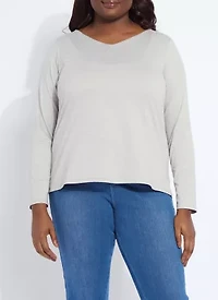 LYSSENTIAL "COOL- FRESH" LONG SLEEVE TEE CURVY