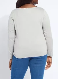 LYSSENTIAL "COOL- FRESH" LONG SLEEVE TEE CURVY