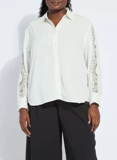 Natasha Lace Trim Shirt Curvy