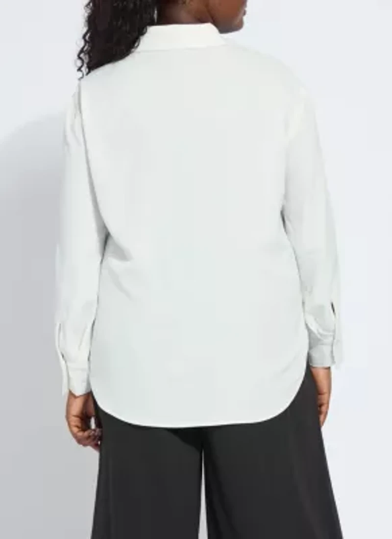 Natasha Lace Trim Shirt Curvy