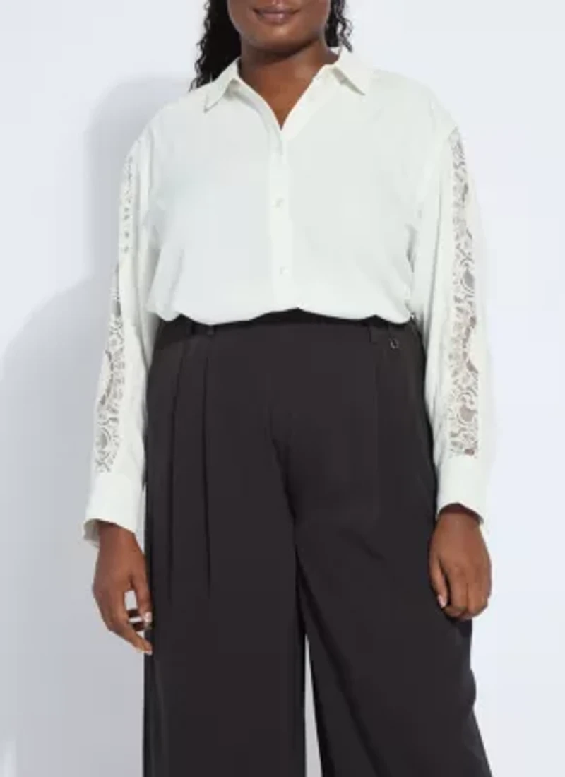 Natasha Lace Trim Shirt Curvy