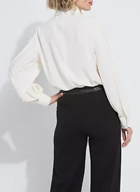 Ivette Pleated Balloon Slv Blouse
