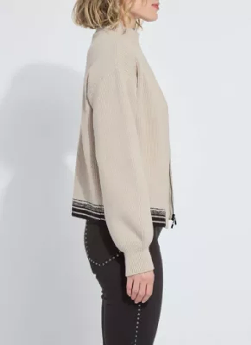 Blythe Zip Up Cozy Rib Sweater
