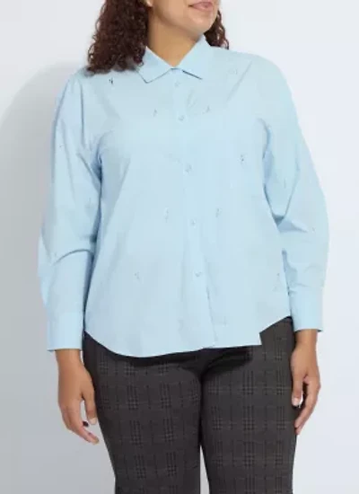 Skye Crystal Embellished Shirt Curvy