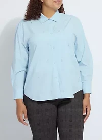 Skye Crystal Embellished Shirt Curvy