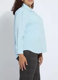 Skye Crystal Embellished Shirt Curvy
